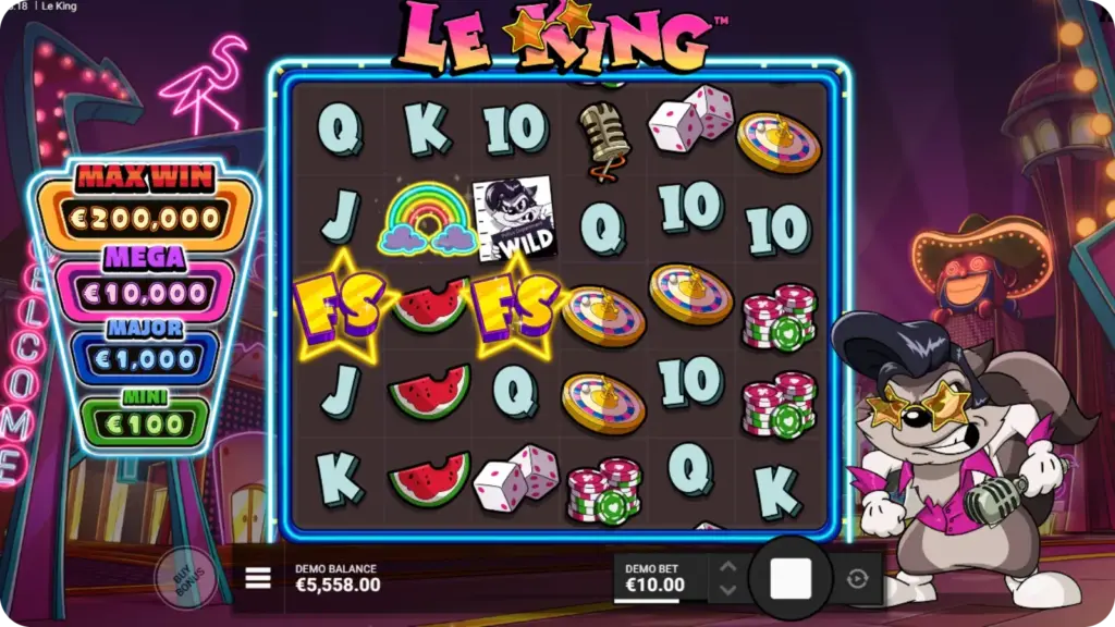 Le King demoläge testa spelet gratis utan insättning